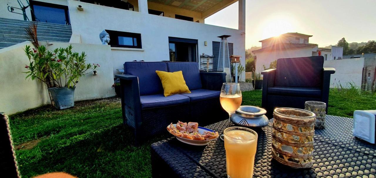 Villa Bistinetti Rez De Villa Tout Confort Avec Piscine Penta di Casinca Exteriör bild
