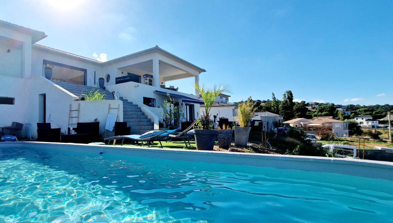 Villa Bistinetti Rez De Villa Tout Confort Avec Piscine Penta di Casinca Exteriör bild