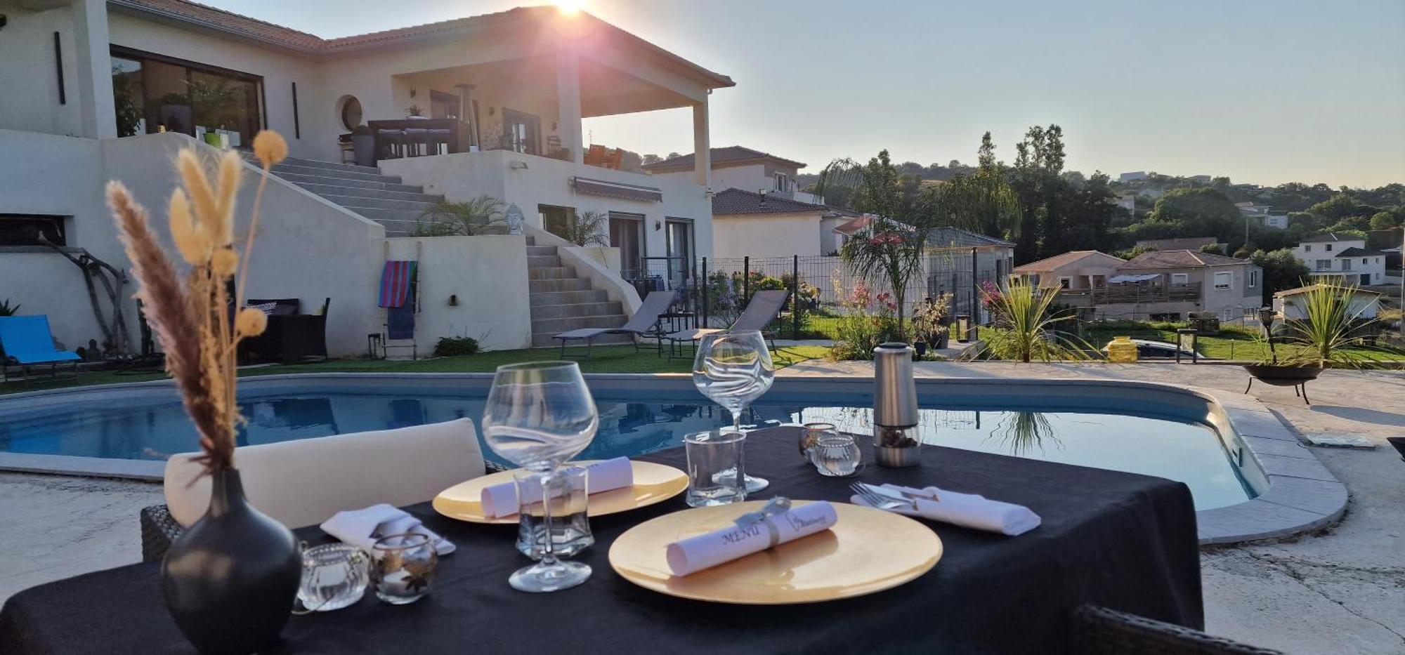 Villa Bistinetti Rez De Villa Tout Confort Avec Piscine Penta di Casinca Exteriör bild